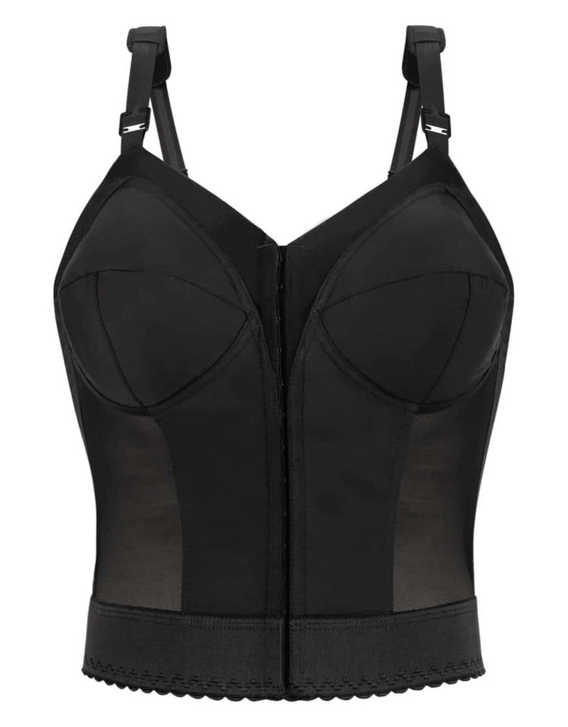 Exquisite Form womens Exquisite Form Fully Women's Front Close Longline Posture #5107530 Bra, Black, 38D US - Image 3